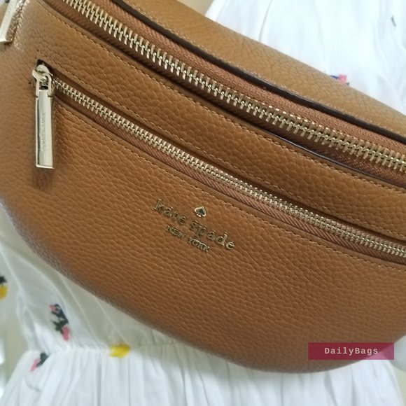 BEAUTIFUL GINGERBREAD GINGER LEATHER BELT BAG WAIST SHOULDER KATE SPADE BROWN main image 5